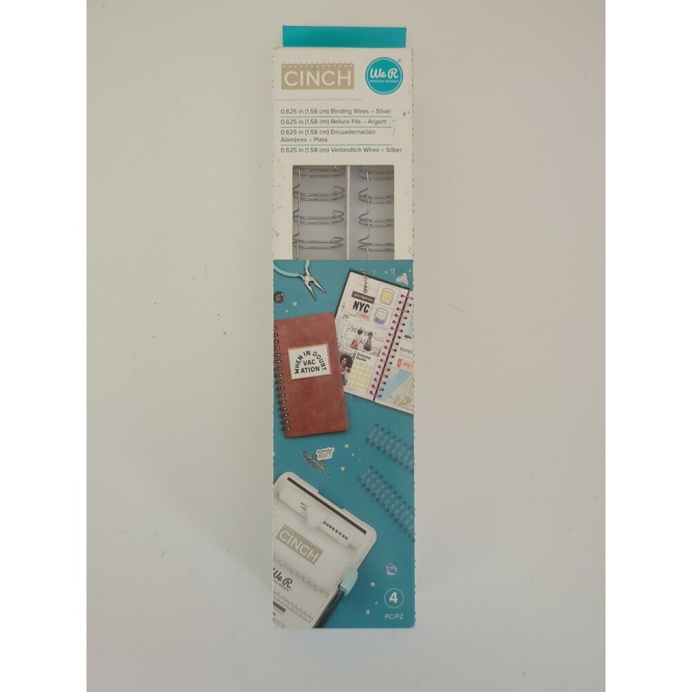We R Memory Keepers Cinch Wires .625" 4/Pkg-Silver